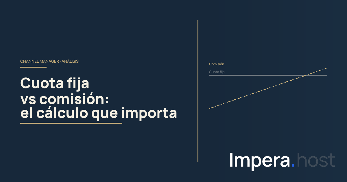 Cuota fija vs comisión en channel manager: ¿cuánto te cuesta realmente?